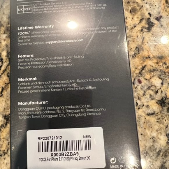 IPhone 14 Privacy Screen Protector plus 2 pack Camera Lens Protector - Picture 3 of 3